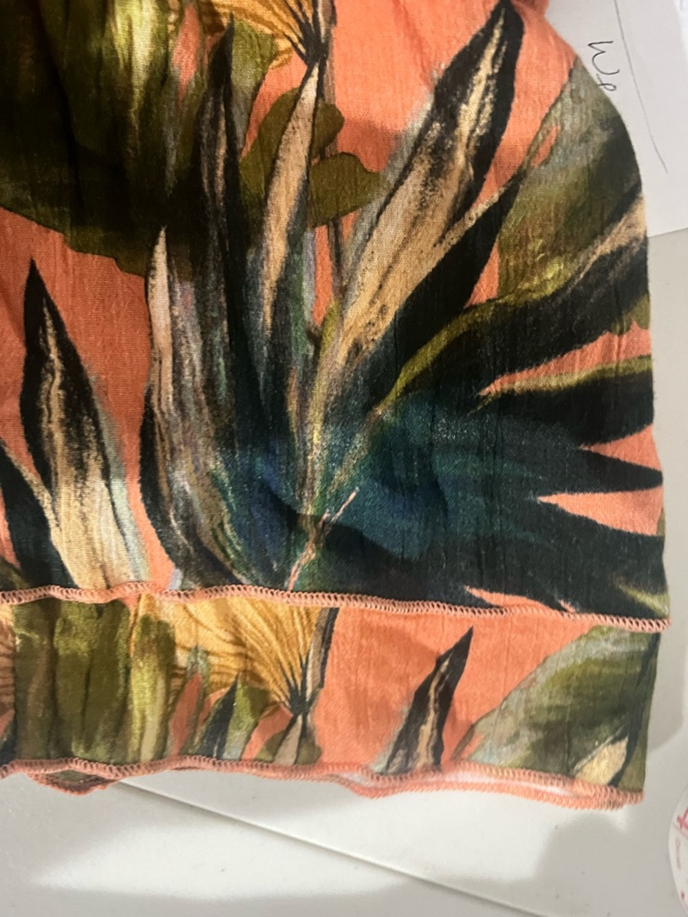 Soft Surroundings Siesta Key Tunic Top Tropical Rouille Palms sz 2X - Picture 10 of 13